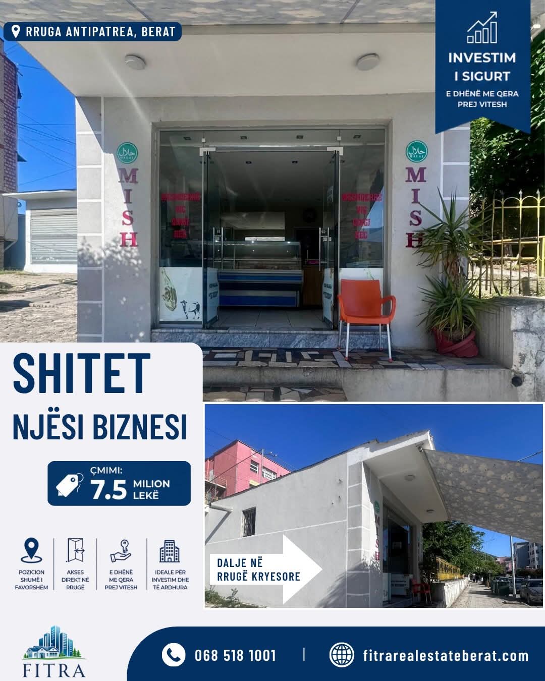 Office for sale in Berat – Fitra Real Estate