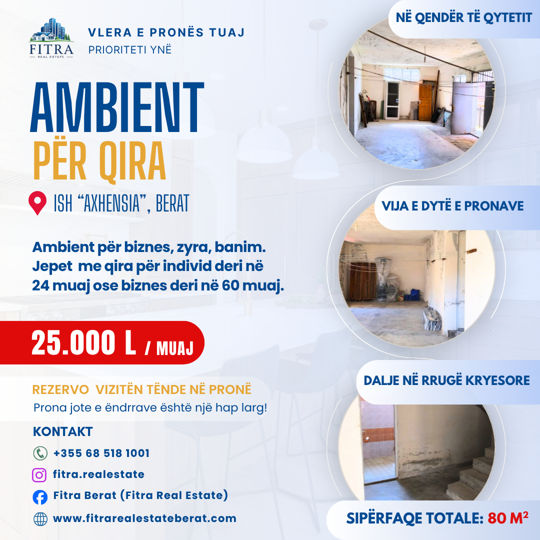 Apartment for rent in Ish "Axhensia", Berat – Fitra Real Estate