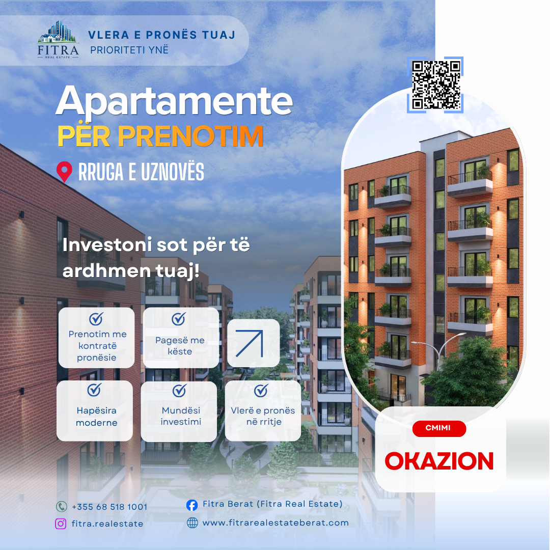 Apartment for sale in Rruga e Uznoves, Berat – Fitra Real Estate