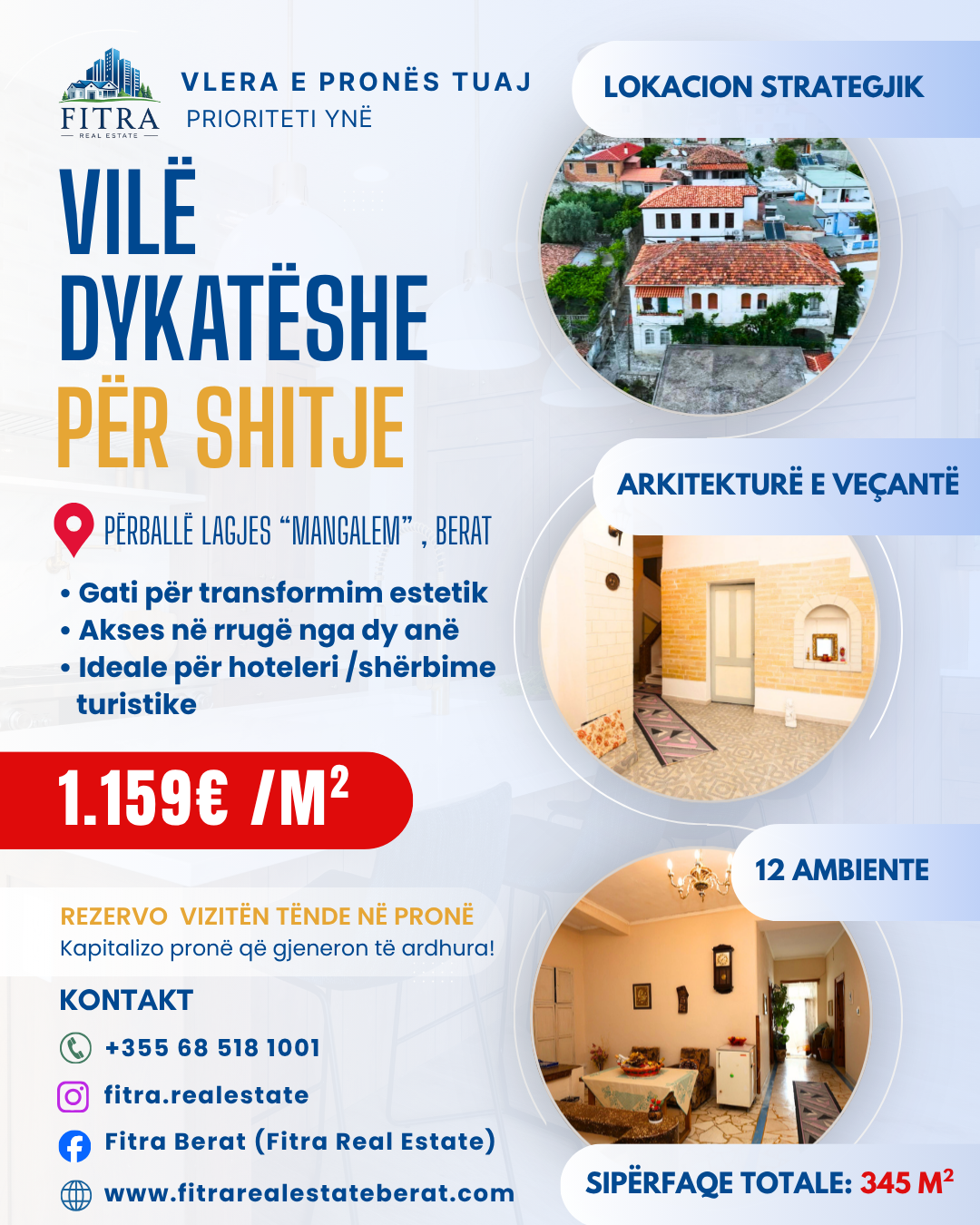 Villa for sale in Përballë lagjes "Mangalem", Berat – Fitra Real Estate